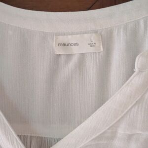 Maurices Ivory V-Neck Blouse